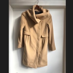 DVF Loren Shawl Collar Coat, Camel